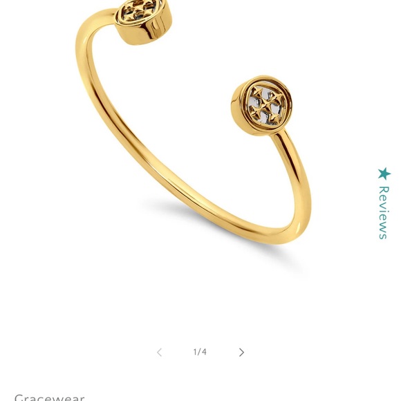 Gracewear Gold Open Cuff Bracelet - Picture 1 of 4